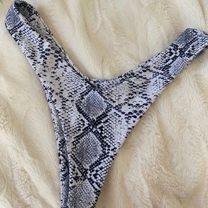 Snakeskin Bikini Bottoms